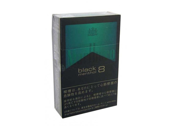 МАЛЬБОРО БЛЭК МЕНТОЛ 8 ПАЧКА (ЯПОНИЯ) - MARLBORO BLACK MENTHOL 8